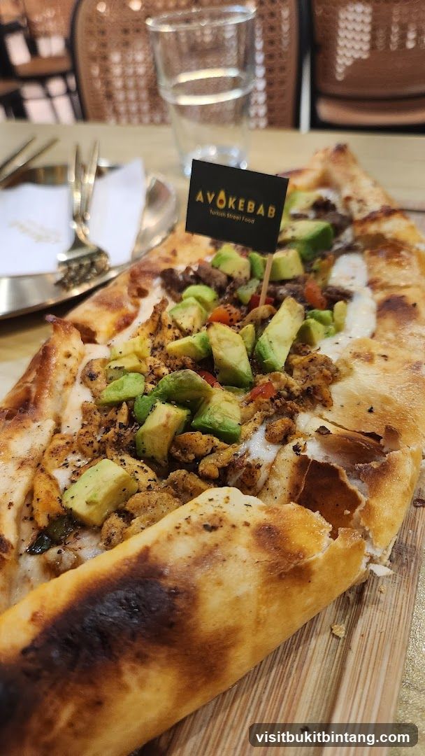Pide with Avocado and Meat