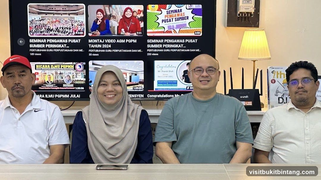 Group Photo with YouTube Videos Displayed