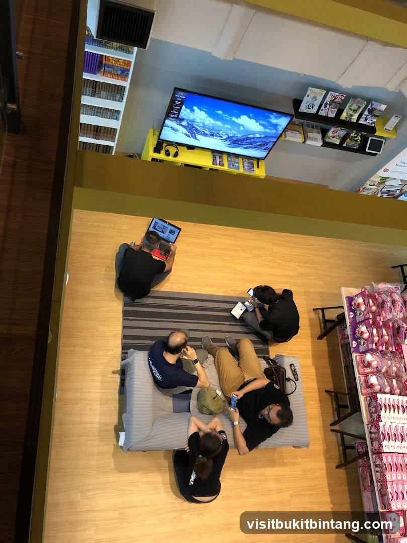 People relaxing in a store