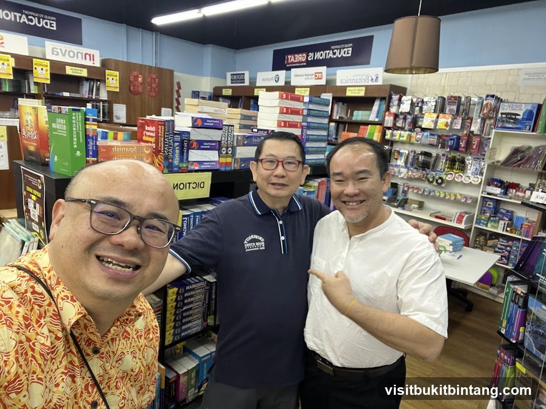 Three Men in a Bookstore