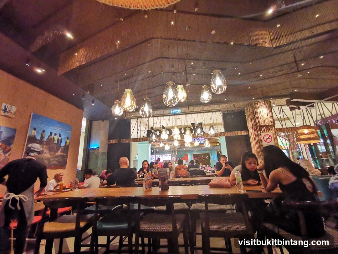 Restaurant Interior with Patrons