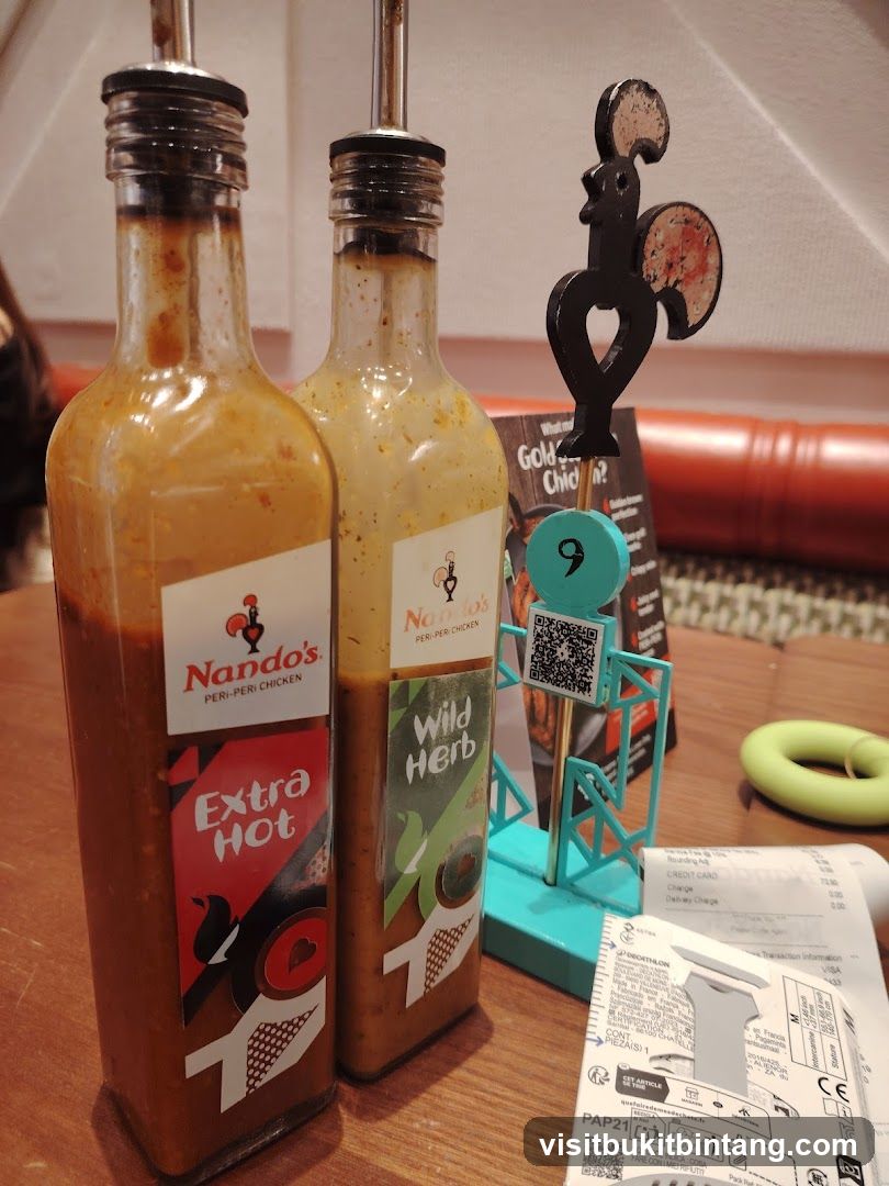 Nando's Sauces and Table Decor