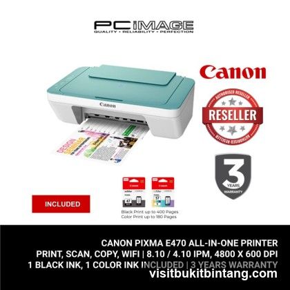 Canon PIXMA E470 All-in-One Printer Advertisement