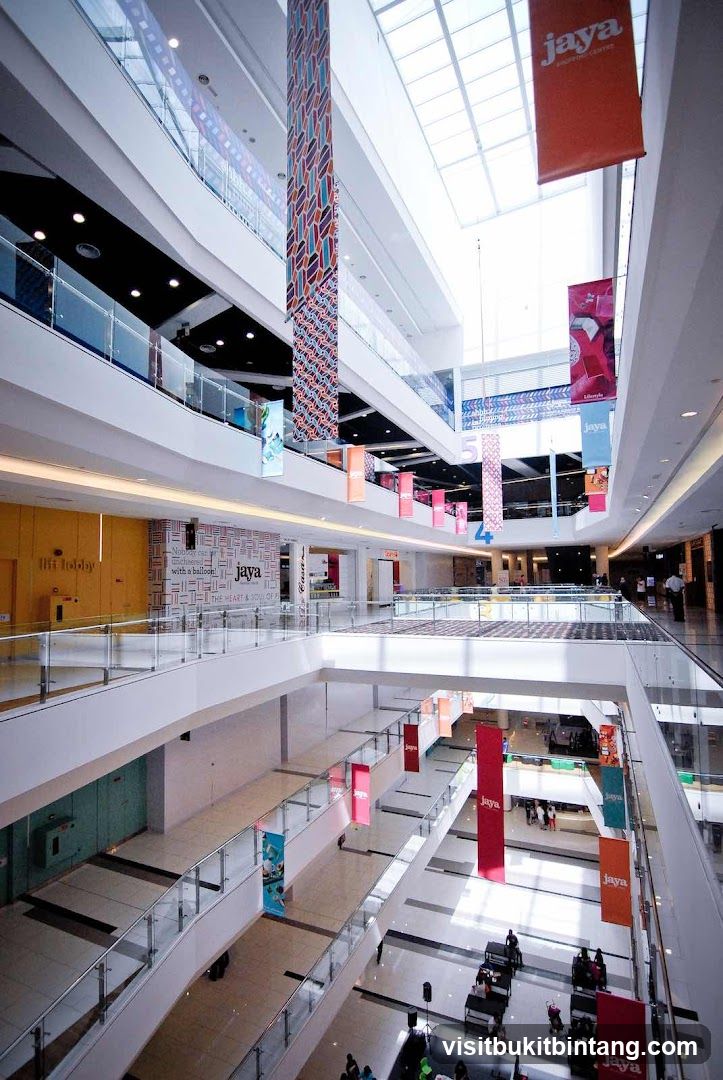 Interior of a multi-level shopping center