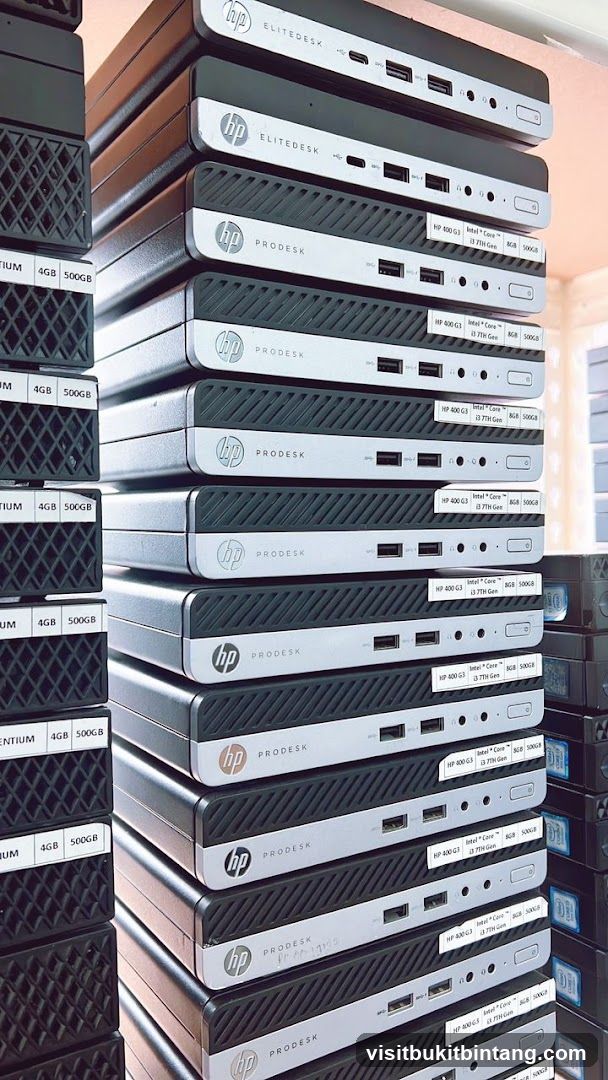 Stack of HP Computers