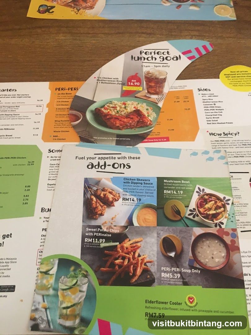 PERI-PERI Menu