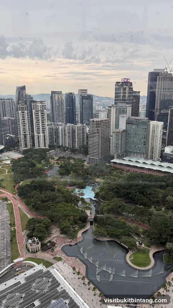 Cityscape with Park and Fountains