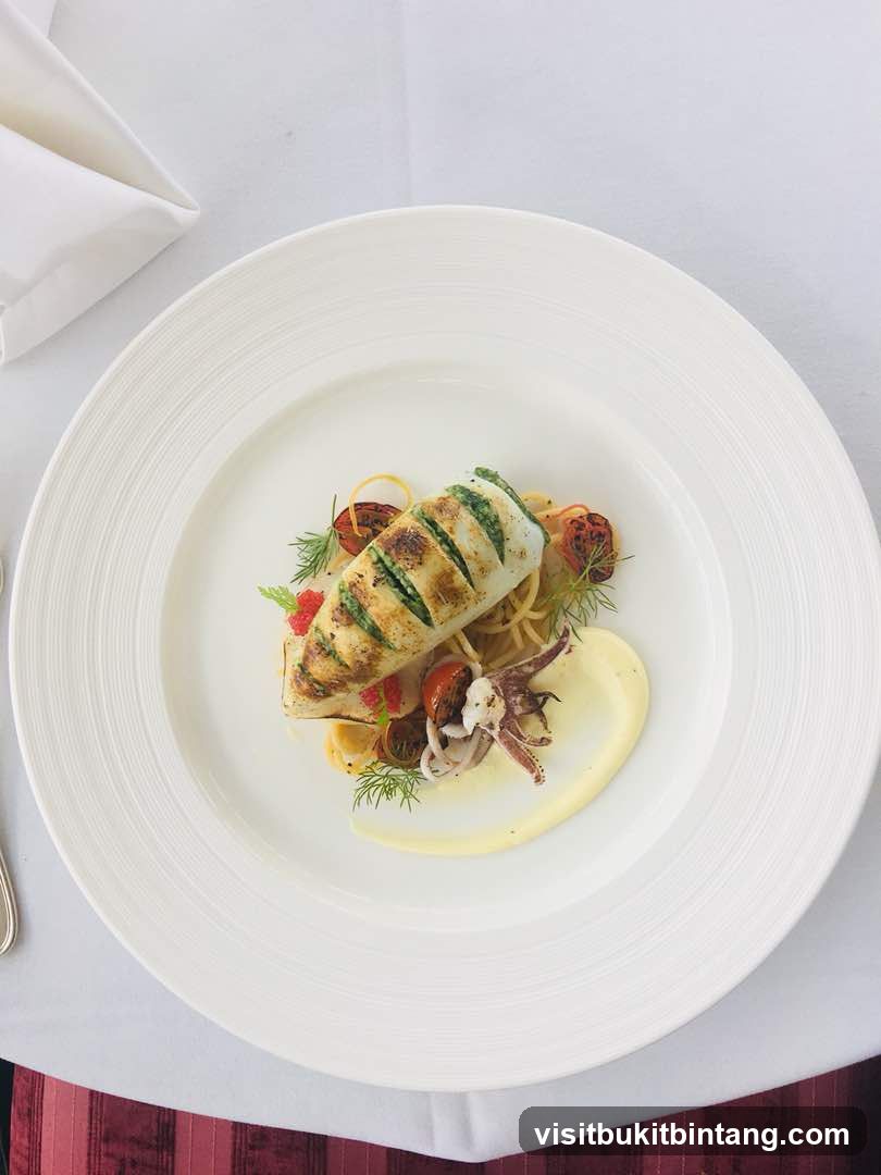Grilled Stuffed Squid with Pasta