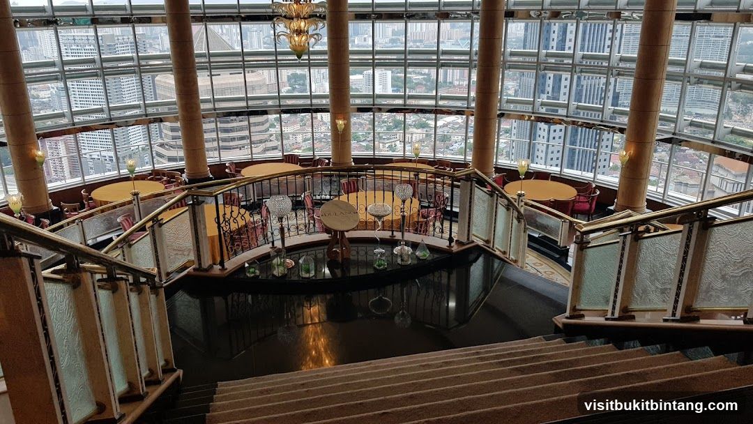 Restaurant Interior with City View
