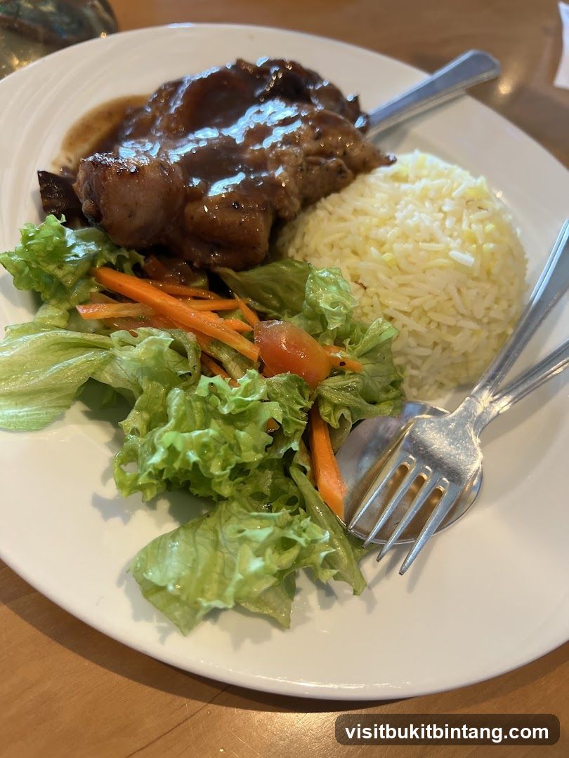 Pork Chop with Rice and Salad
