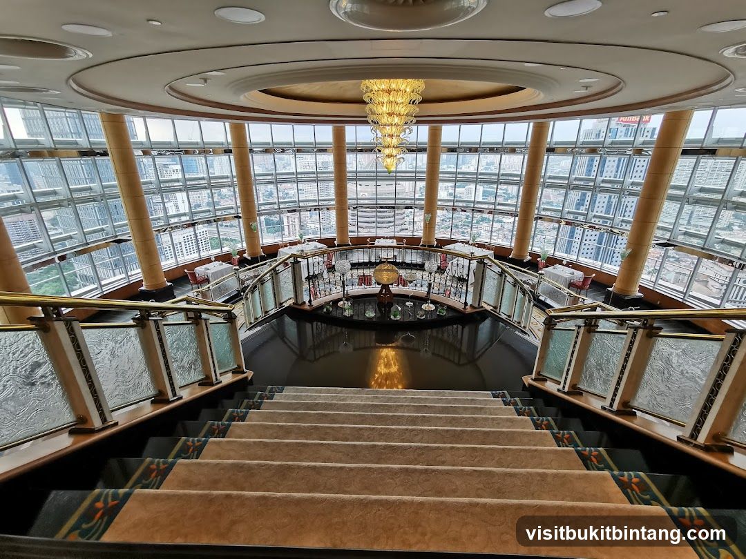 Elegant Staircase Overlooking Cityscape