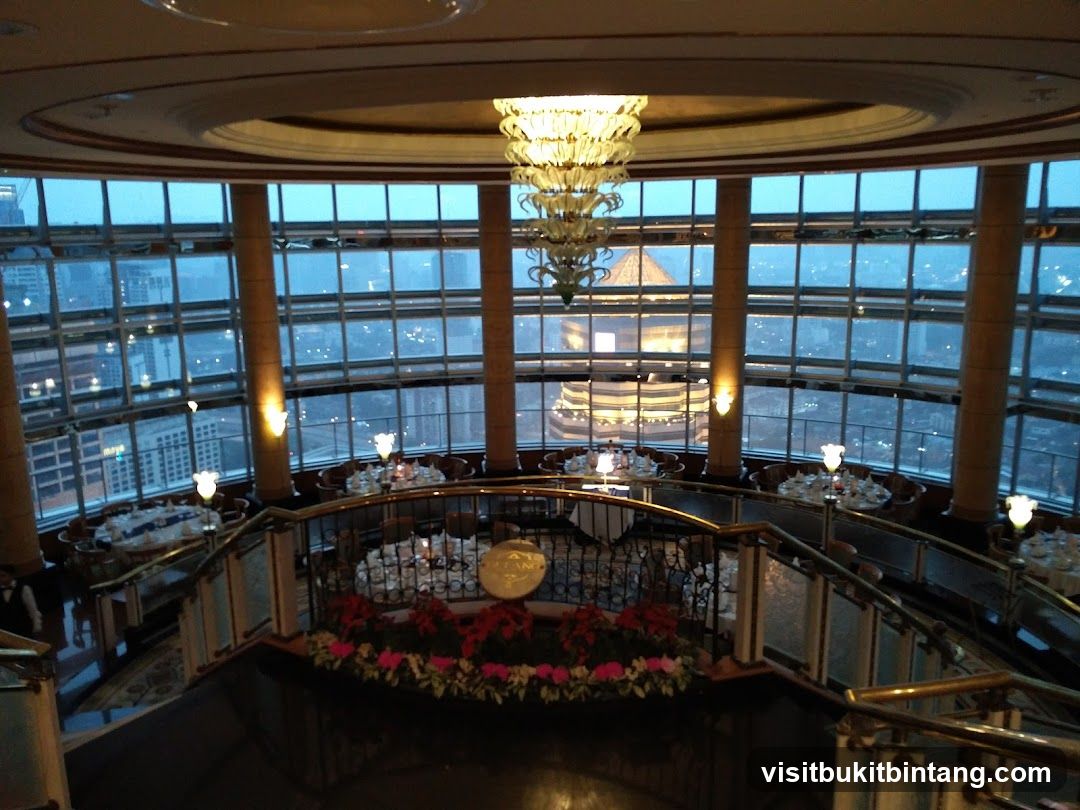 Elegant Restaurant Interior with City View