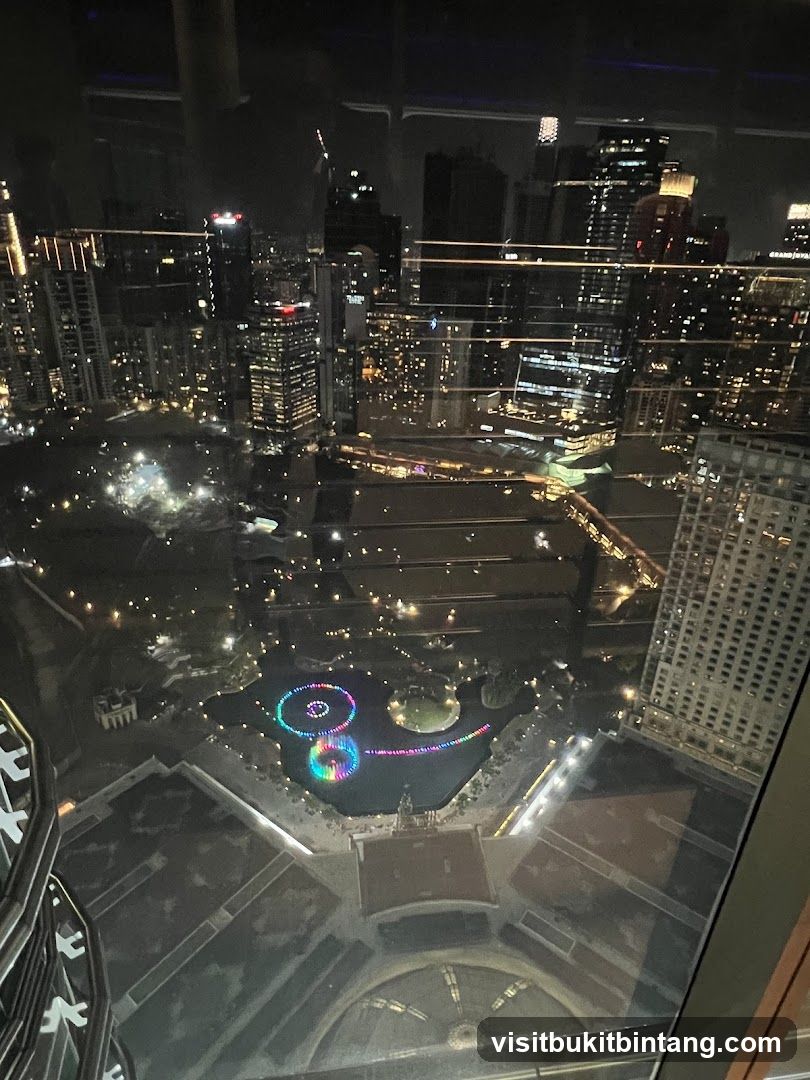 Cityscape at Night with Fountain