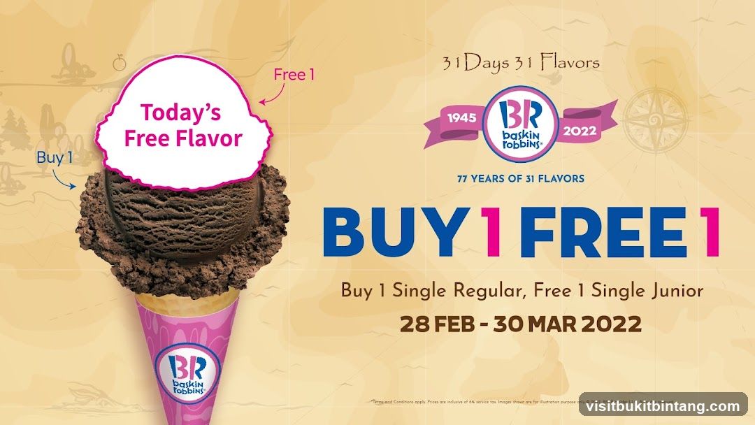 Baskin Robbins Buy 1 Free 1 Promotion