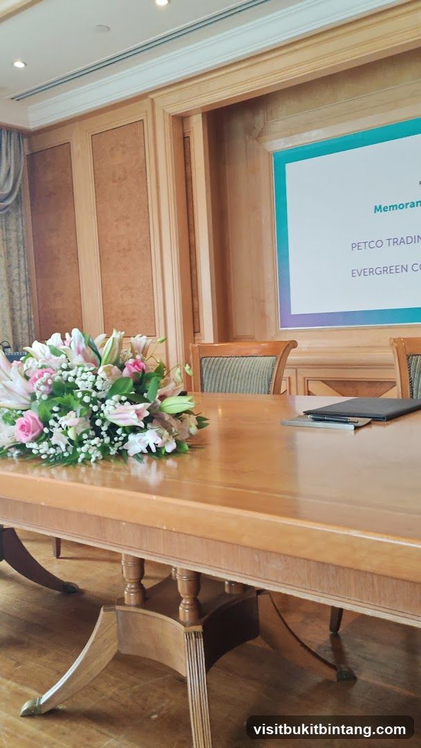 Meeting Table with Floral Arrangement