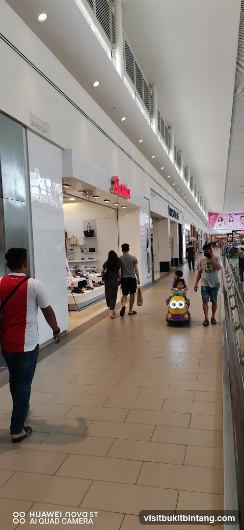 Mall Interior with Shops and Shoppers