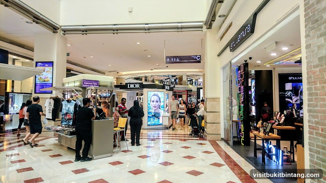 Mall Interior with Shops and Displays