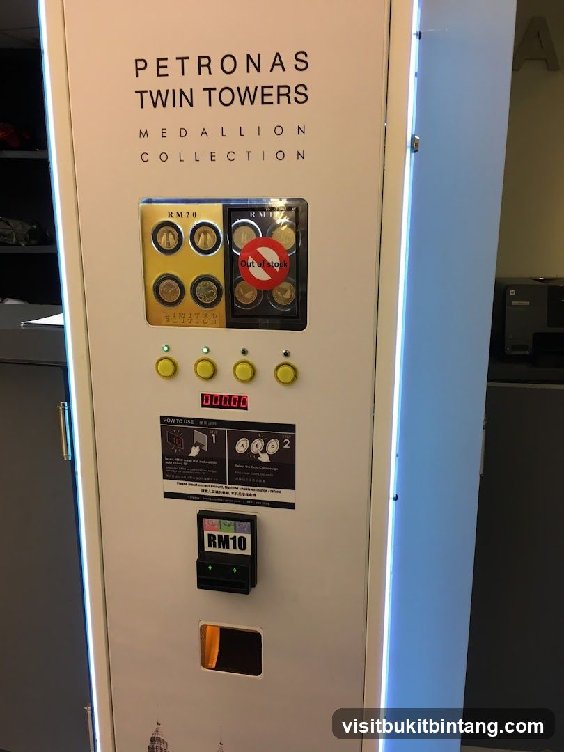 Petronas Twin Towers Medallion Collection Vending Machine
