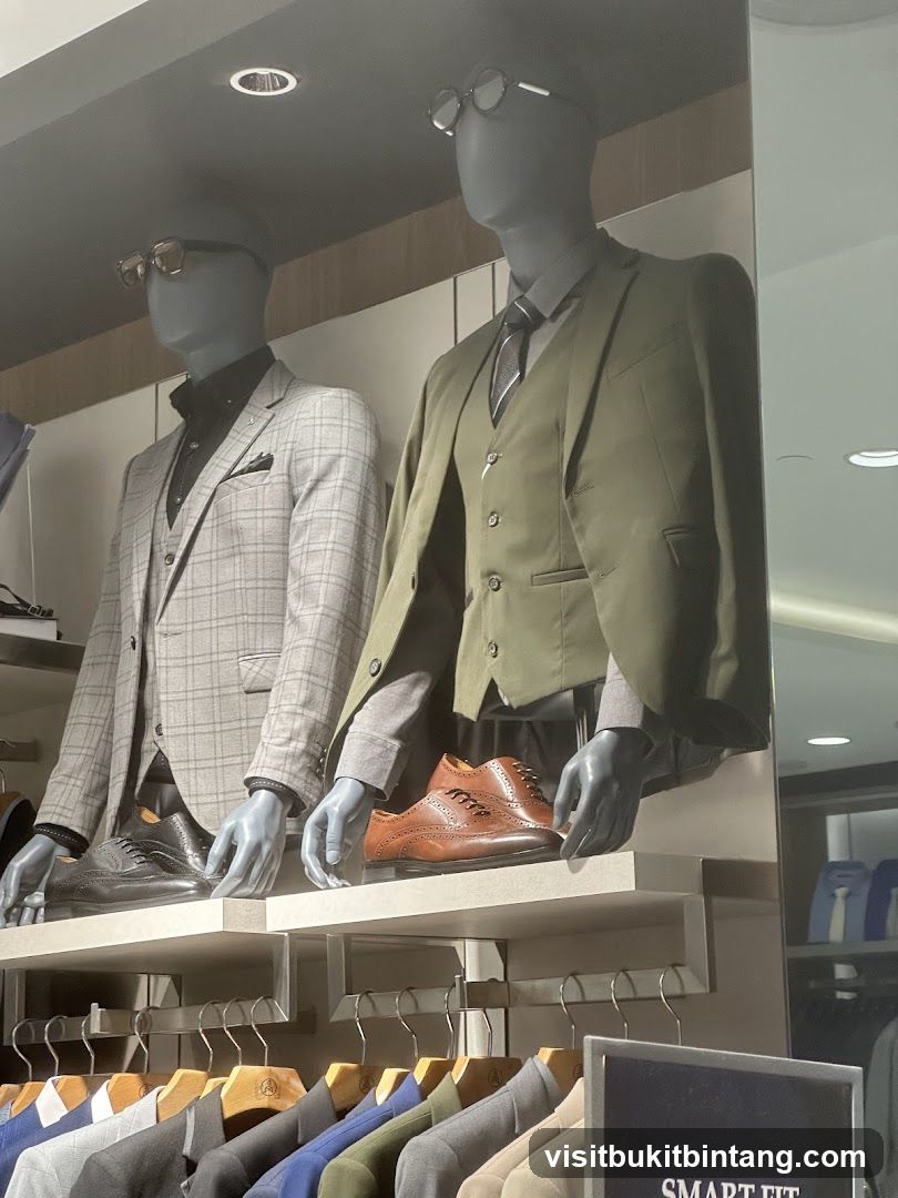 Men's Suits and Shoes Display