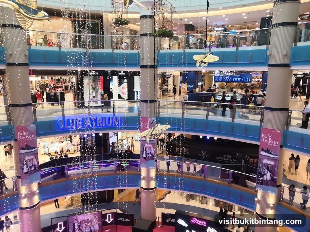 Mall Interior with Blue Accents