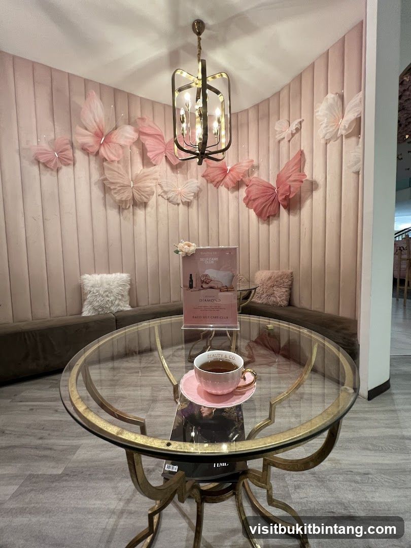 Lounge Area with Butterfly Decorations