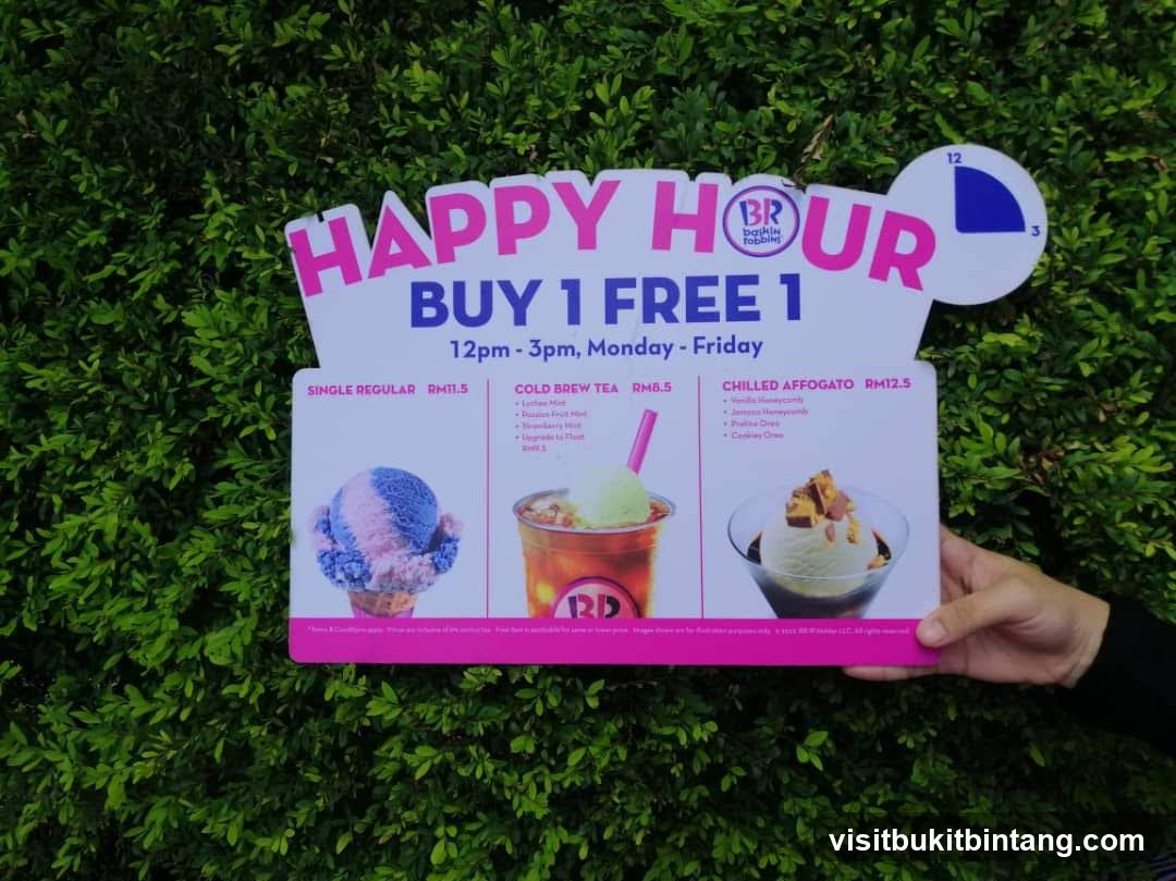 Happy Hour Buy 1 Free 1 Promotion