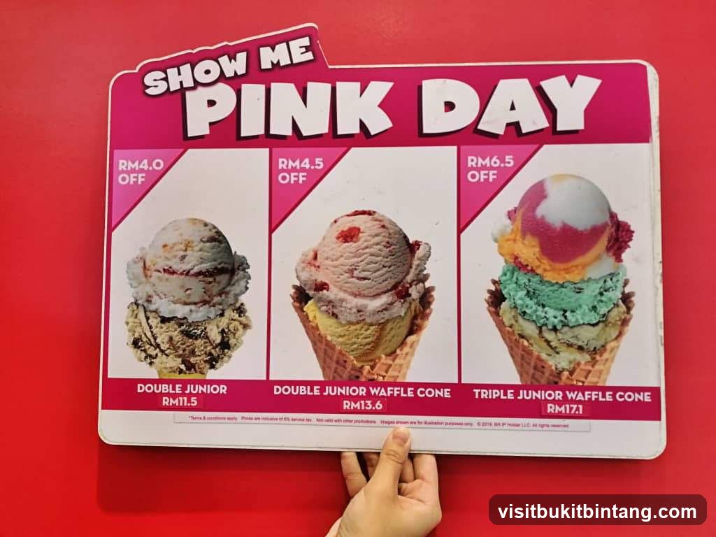 Pink Day Ice Cream Promotions