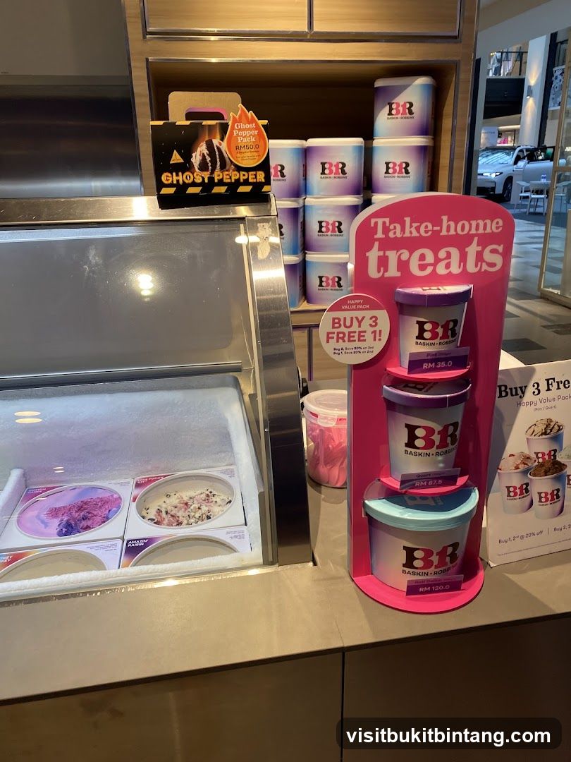 Baskin Robbins Take-home Treats Display