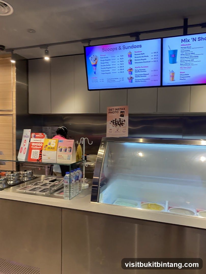 Ice Cream Shop Menu