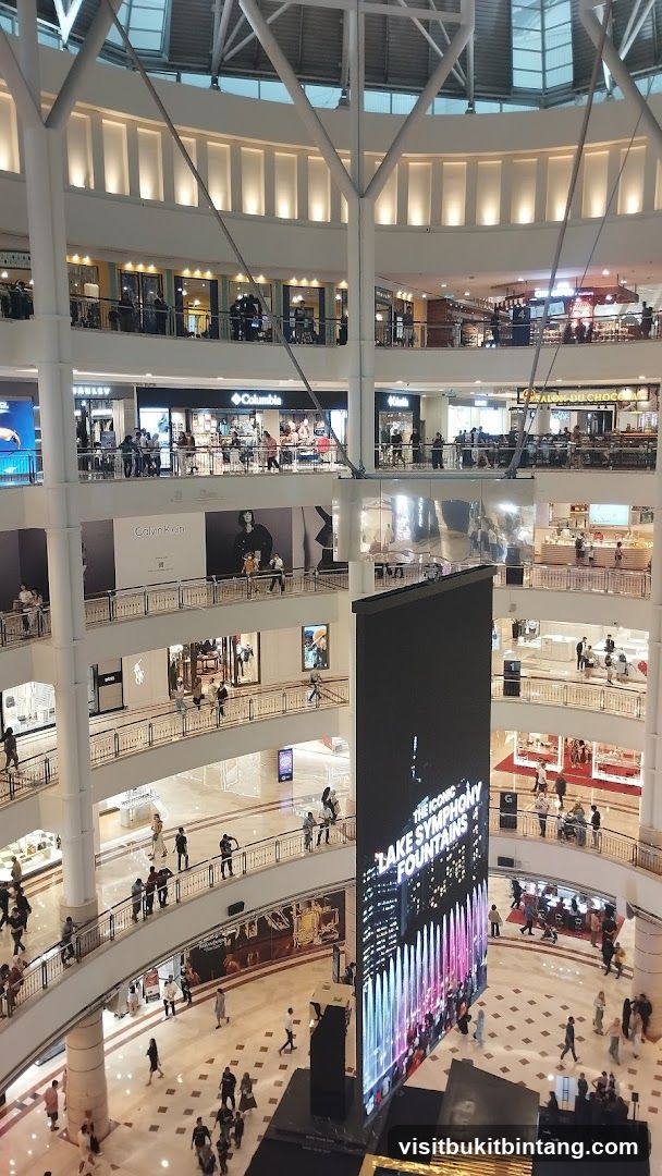 Indoor Shopping Mall with Fountain Display