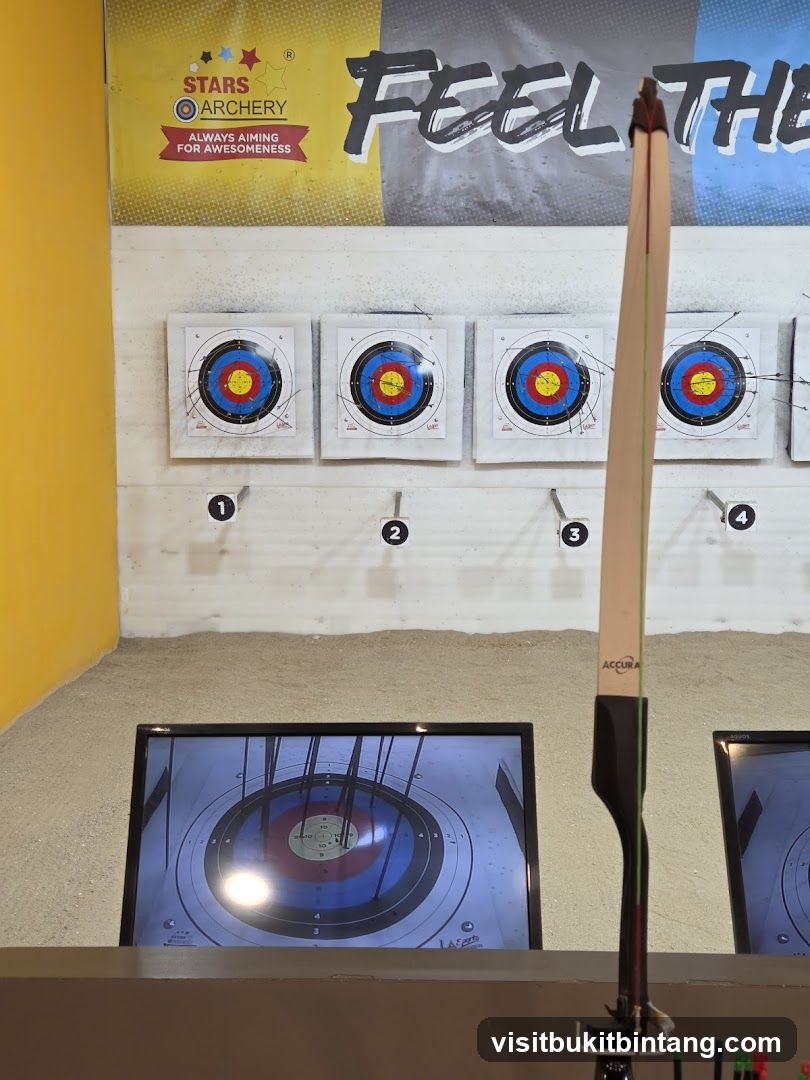 Archery Range with Targets and Bow