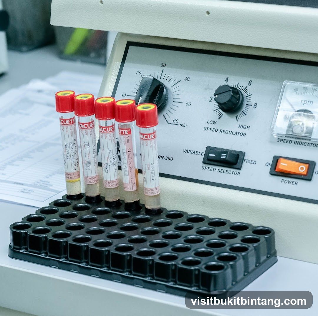 Laboratory Equipment with Blood Samples