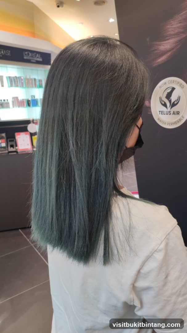 Woman with Blue-Gray Hair