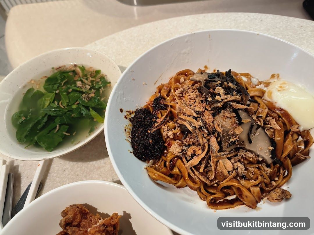 Noodles with side dishes
