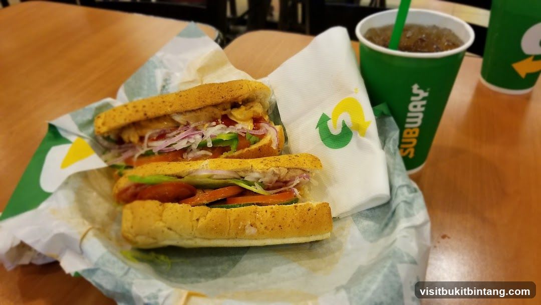 Subway Sandwiches and Drink