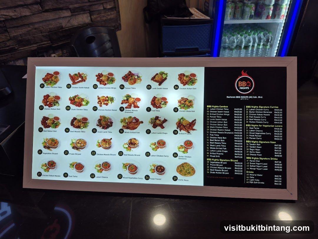 BBQ Nights Menu