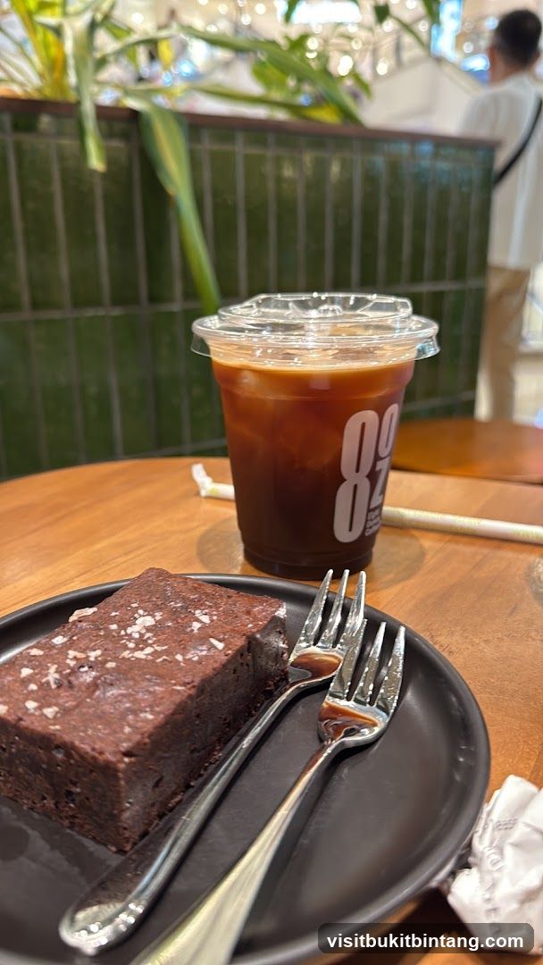 Brownie and Iced Coffee