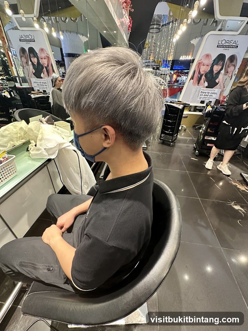 Hair Salon Interior with L'Oréal Display