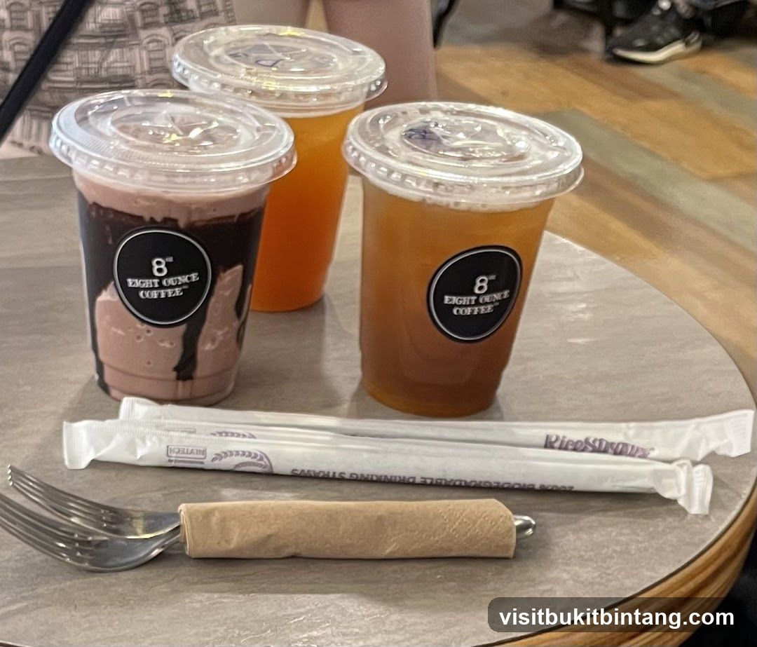 Three drinks on a table