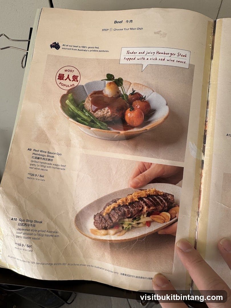 Beef Menu