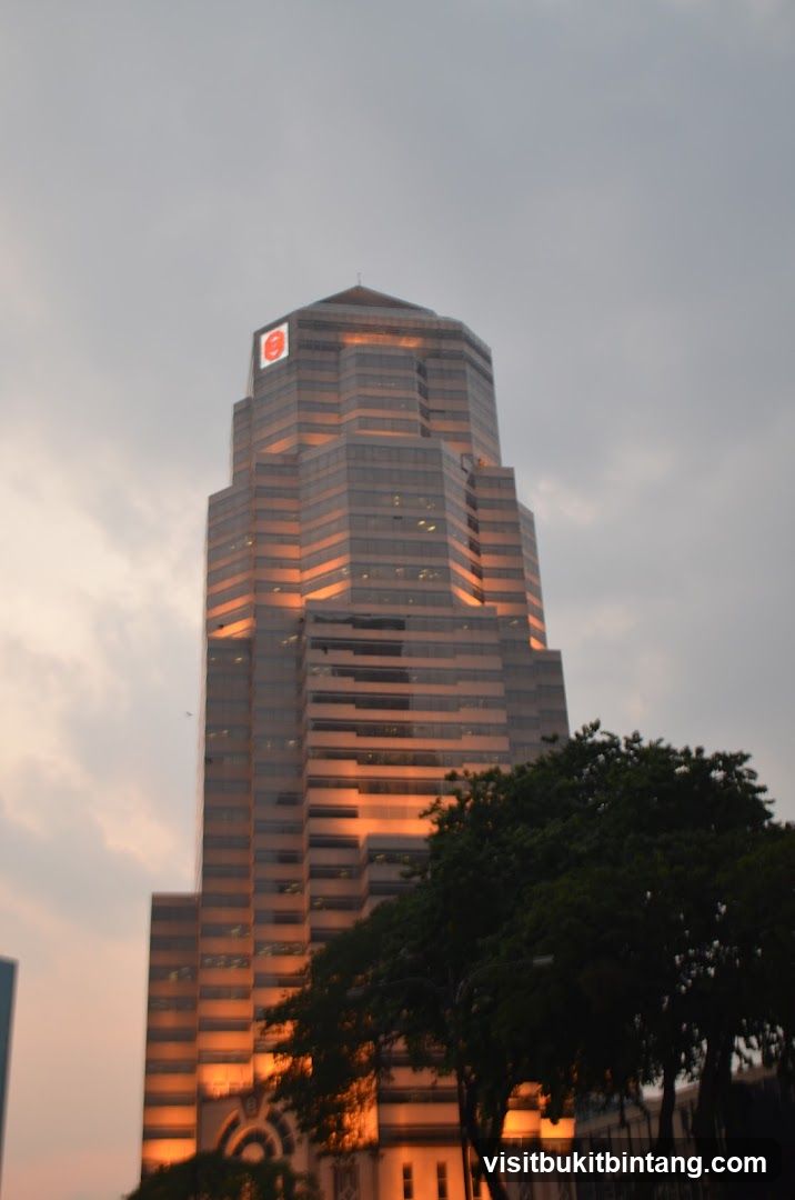 Tall Building with Orange Lighting