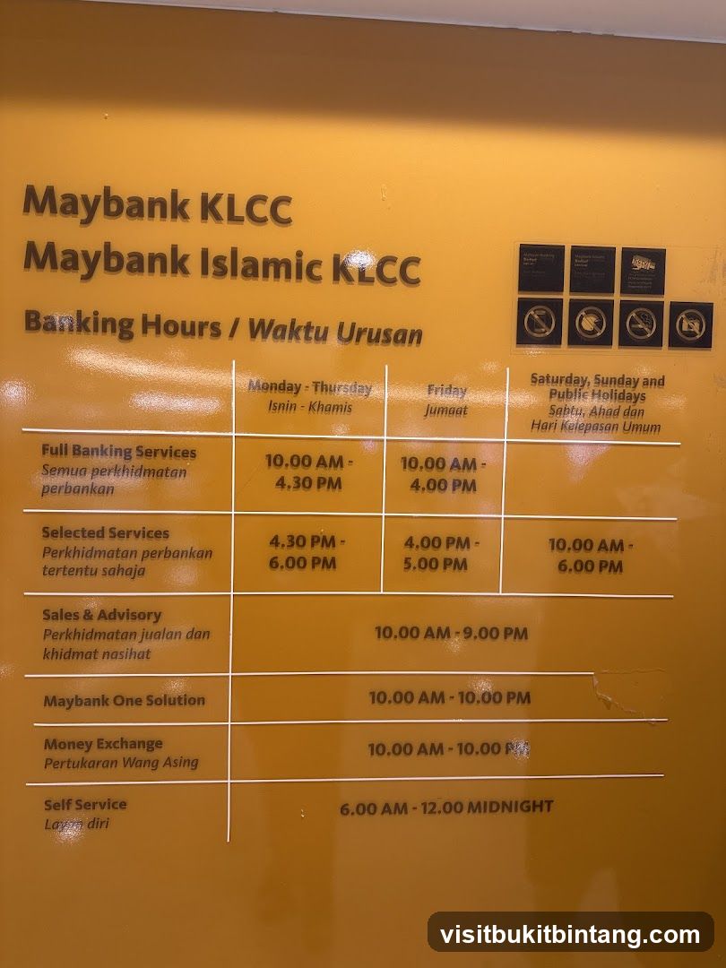 Maybank KLCC Banking Hours