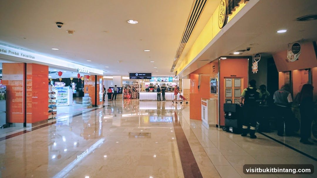 Mall Interior with Shops and Food Stalls