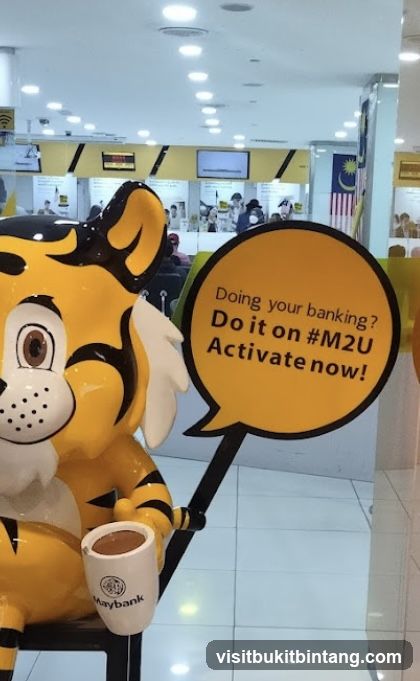 Tiger mascot with coffee cup and promotional sign