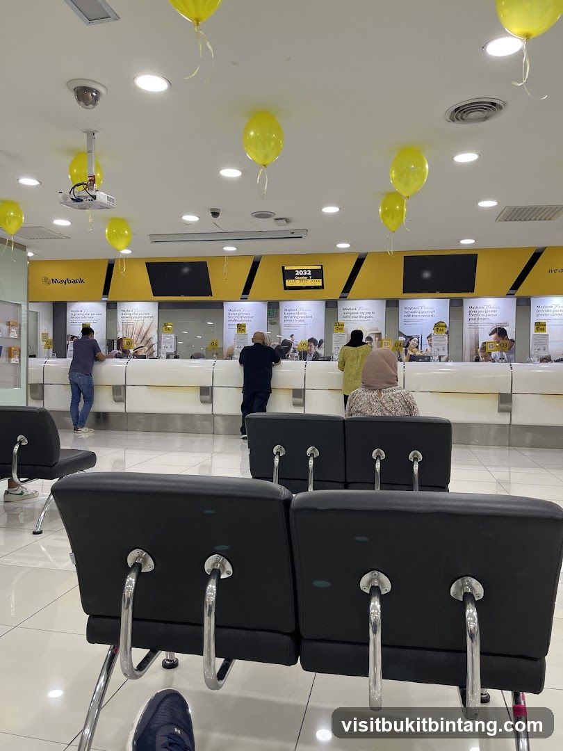 Maybank Interior with Yellow Balloons