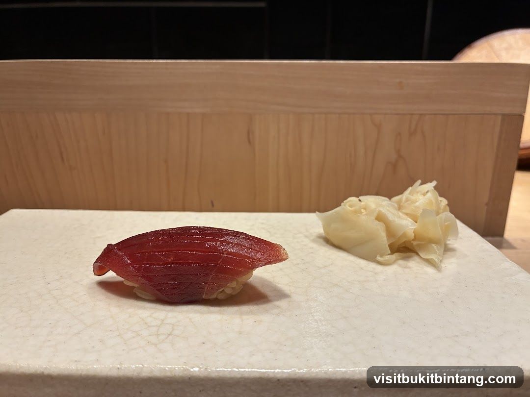 Tuna Nigiri with Pickled Ginger