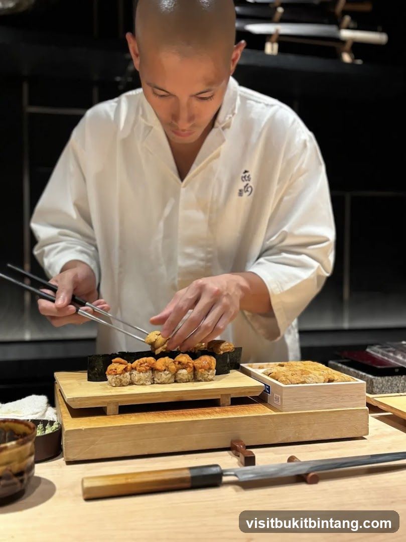 Chef preparing sushi