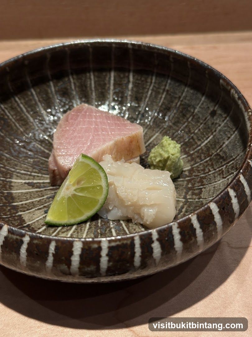 Sashimi with Wasabi and Lime