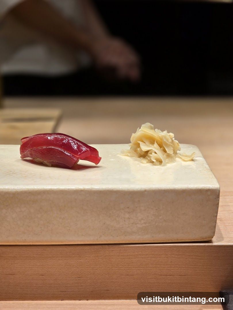 Tuna Nigiri with Pickled Ginger