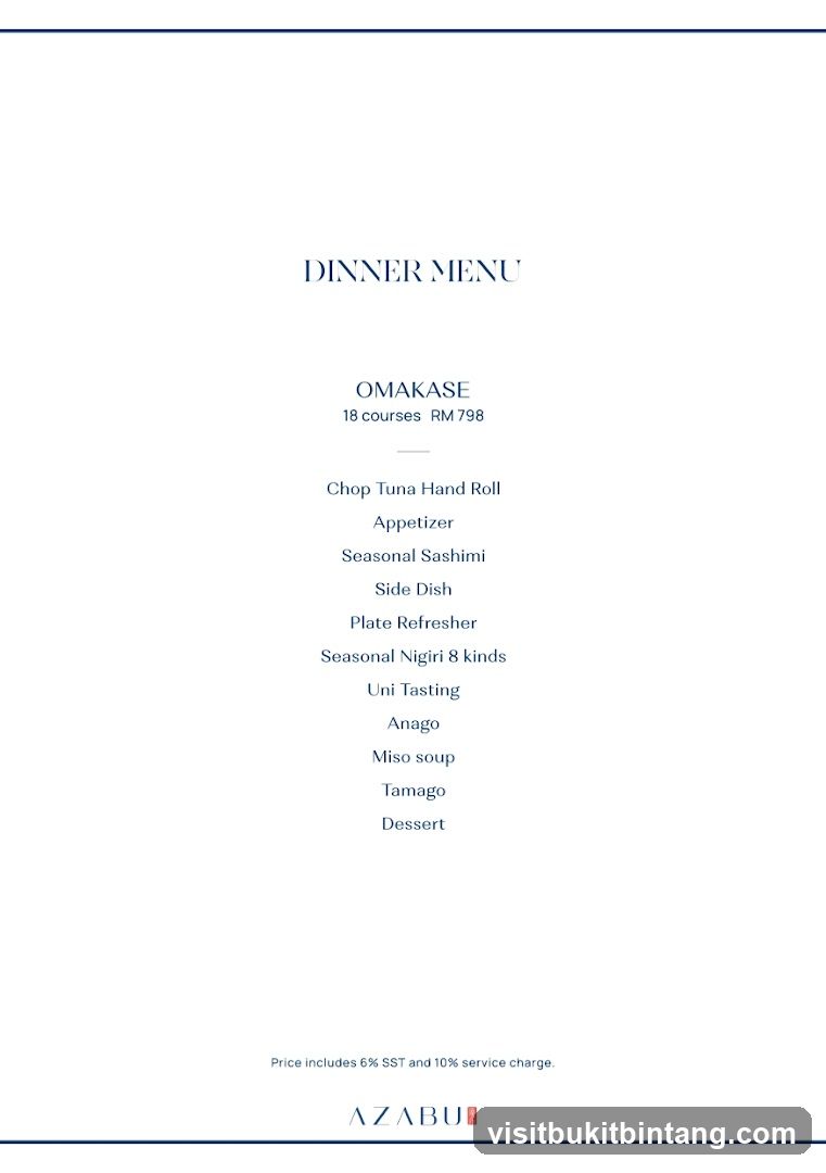Dinner Menu